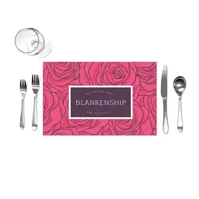 Pink Rose Pattern Bridal Shower Placemats - iCustomLabel