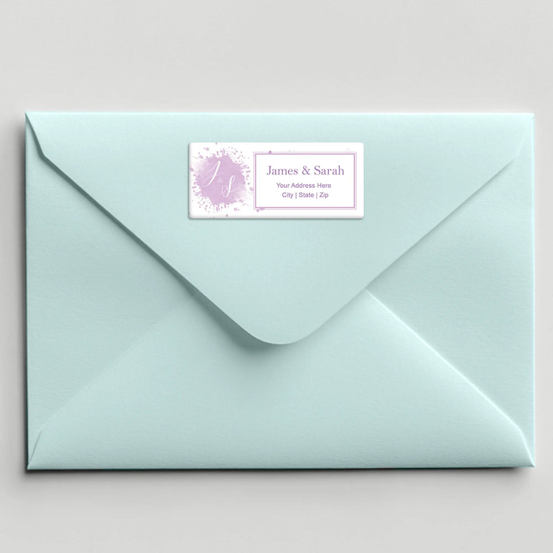 Pink Splatter Address Label - iCustomLabel