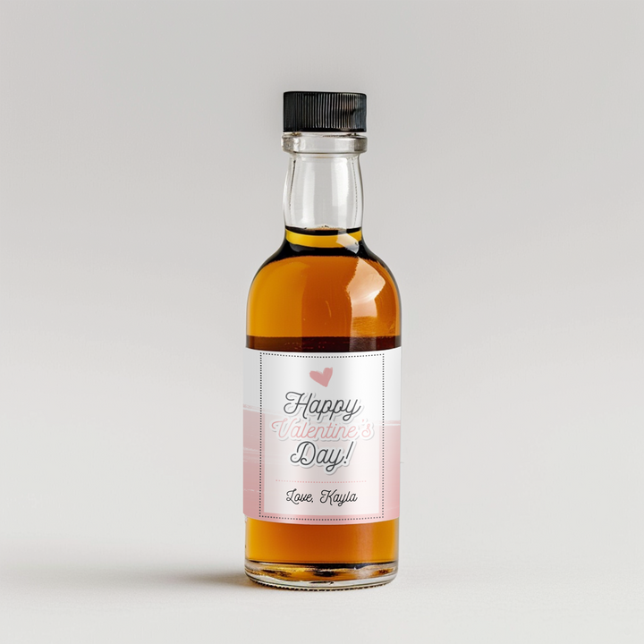 Pink Valentine Mini Liquor Label - iCustomLabel