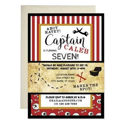 Pirate Birthday Invitations - iCustomLabel