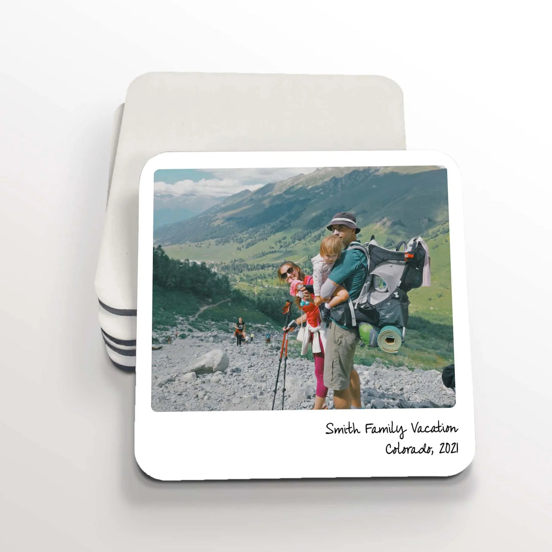 Polaroid Photo Square Coasters - iCustomLabel