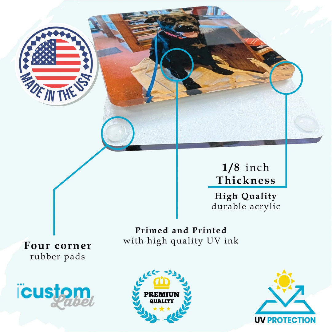 Polaroid Photo Square Coasters