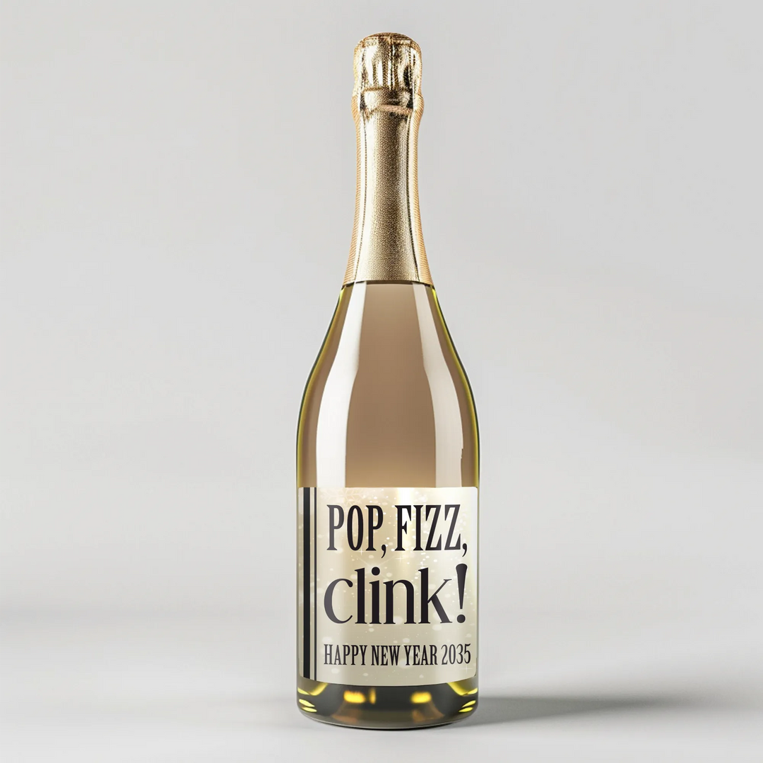 Pop Fizz Clink Champagne Label - iCustomLabel