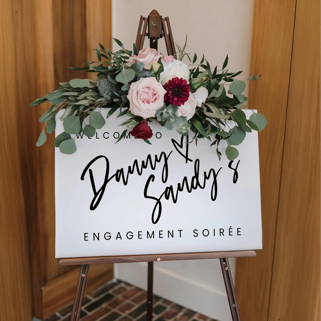 Poppins Engagement Welcome Sign - iCustomLabel