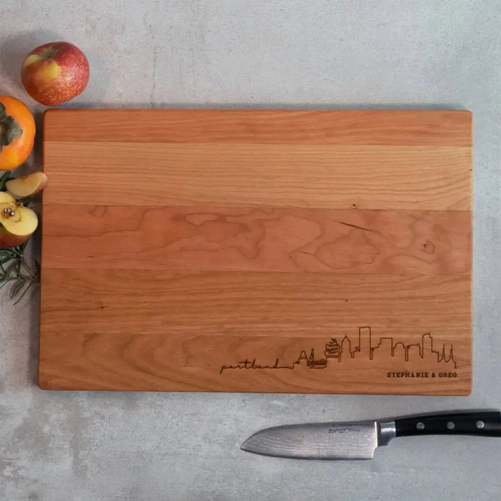 Portland Oregon Script Cutting Board - iCustomLabel