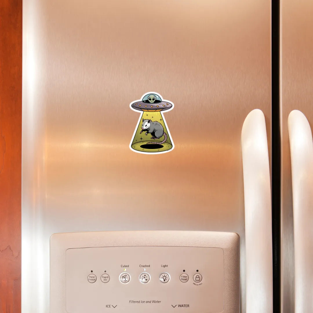 Possum UFO Fridge Magnet - iCustomLabel