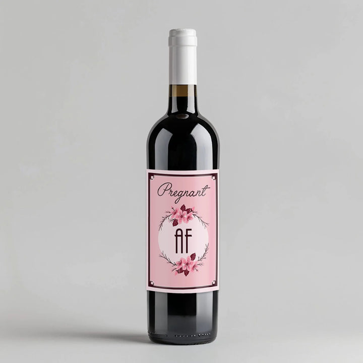 Pregnant AF Wine Label - iCustomLabel