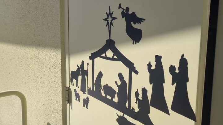 Nativity Garage Christmas Magnets