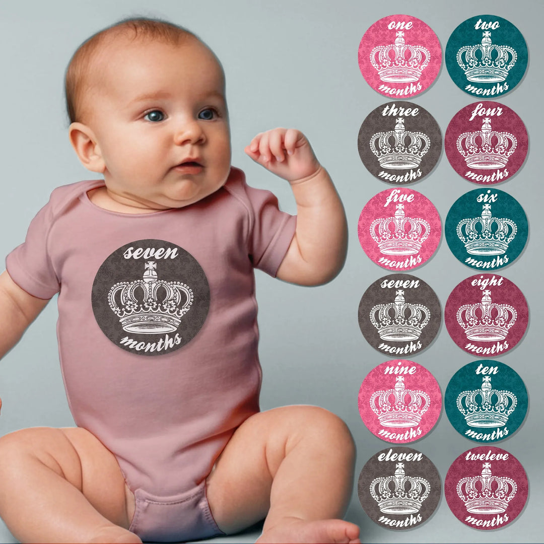 Princess Baby Month Stickers - iCustomLabel