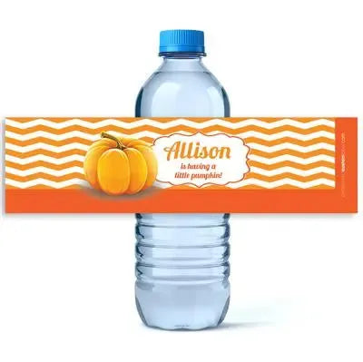 Pumpkin Patch Water Bottle Labels - iCustomLabel