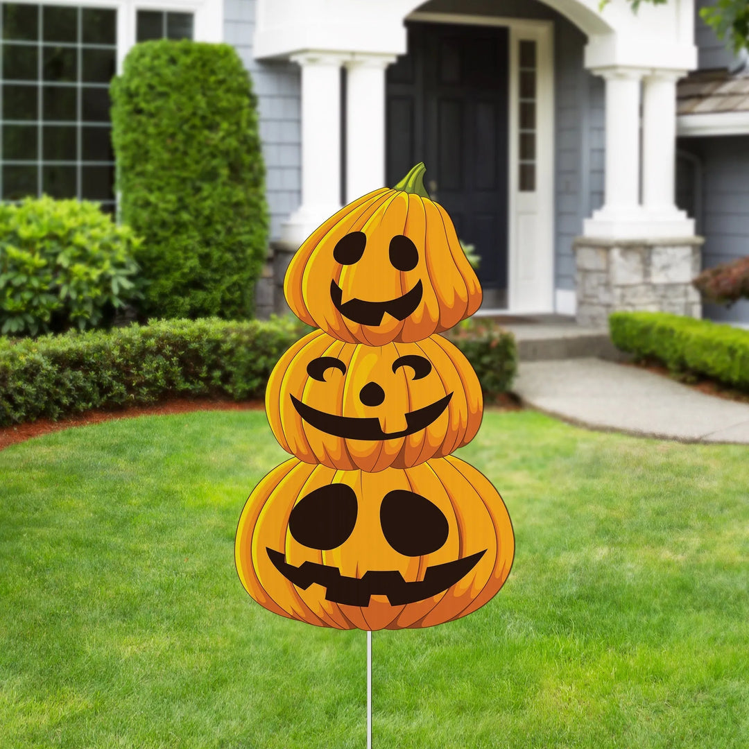 Pumpkin Stack Halloween Yard Decorations - iCustomLabel