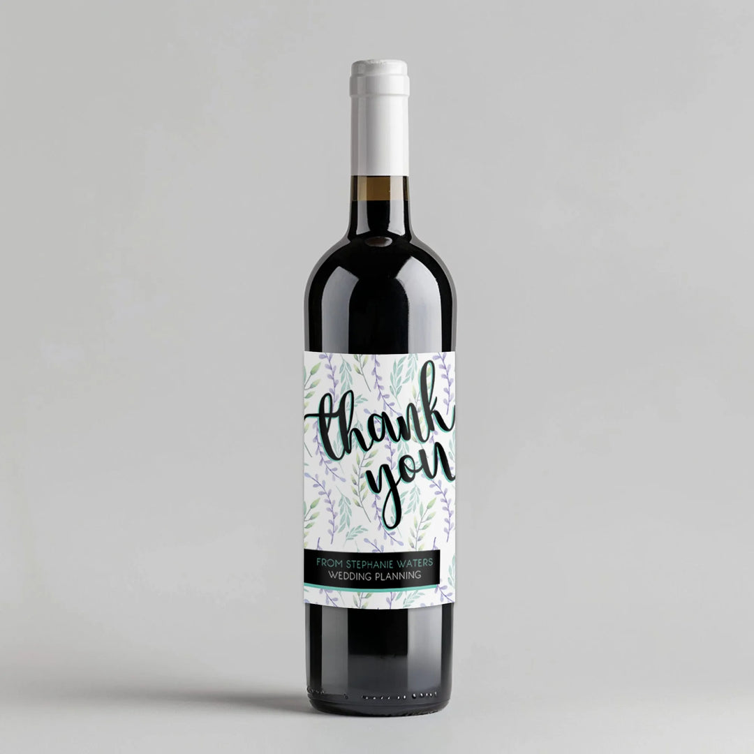 Purple Green Wine Label - iCustomLabel