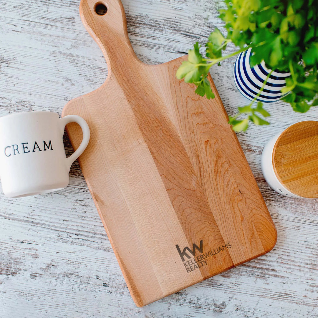 Real Estate Agent Handle Cutting Board - iCustomLabel