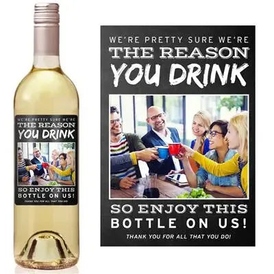 Reason You Drink Chalkboard Boss Wine Label - iCustomLabel