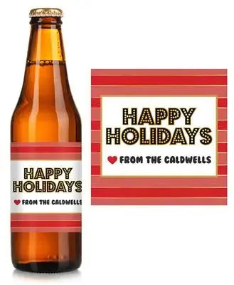Red Christmas Beer Label - iCustomLabel