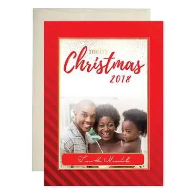 Red Sparkle Holiday Cards - iCustomLabel