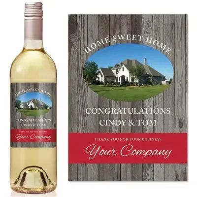 Red Wood Home Broker Wine Label - iCustomLabel