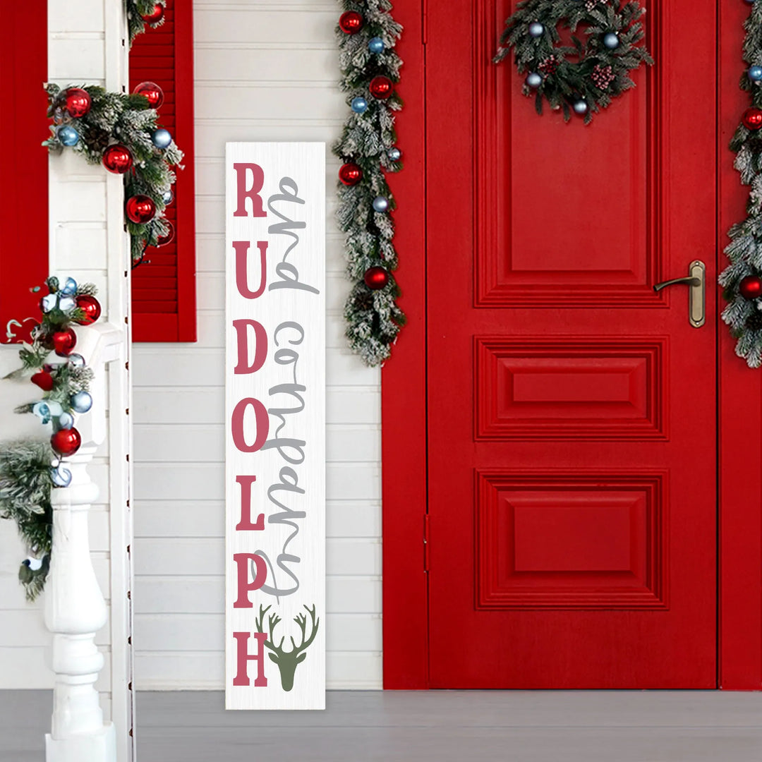 Reindeer Christmas Porch Sign - iCustomLabel
