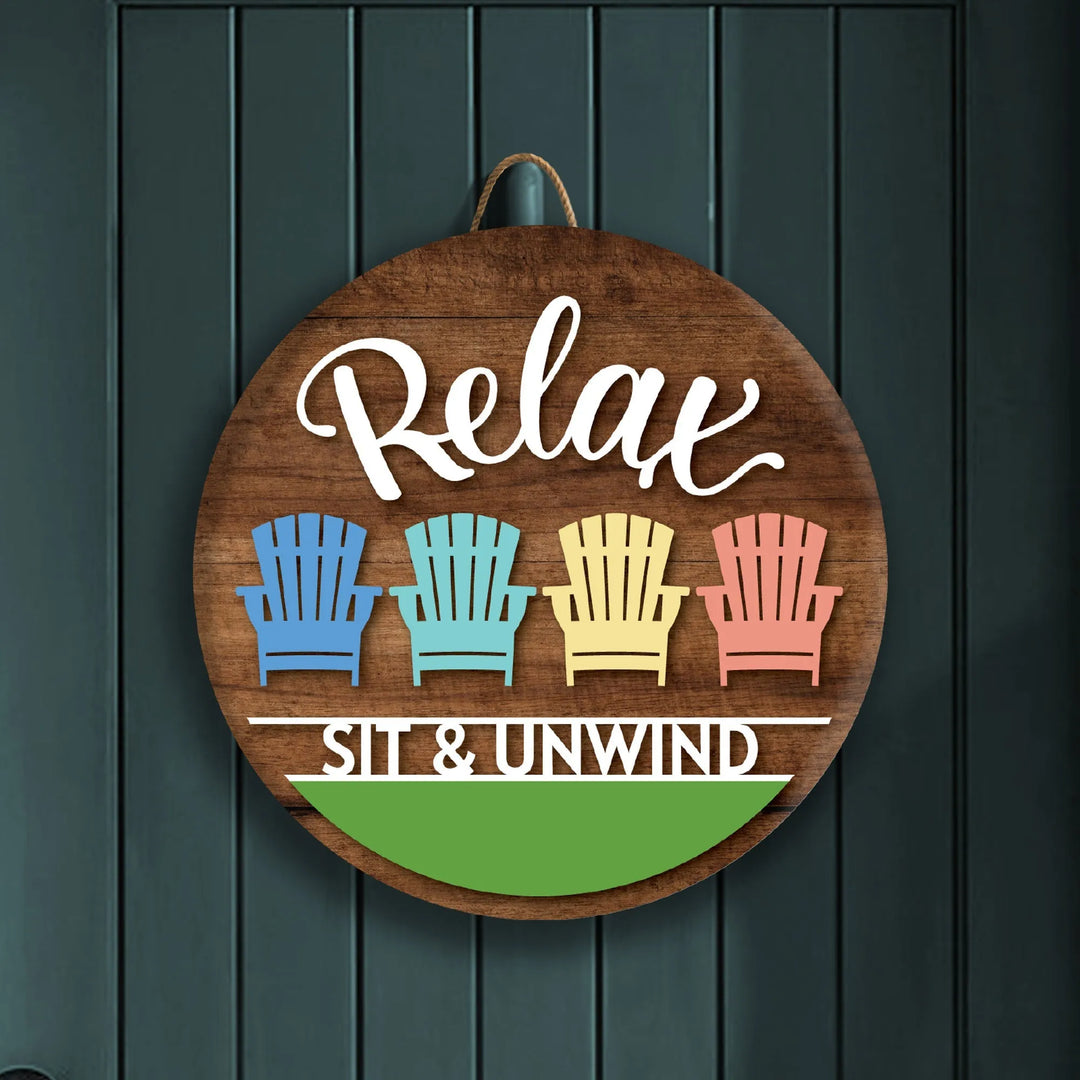 Relax Porch Sign Decor - iCustomLabel