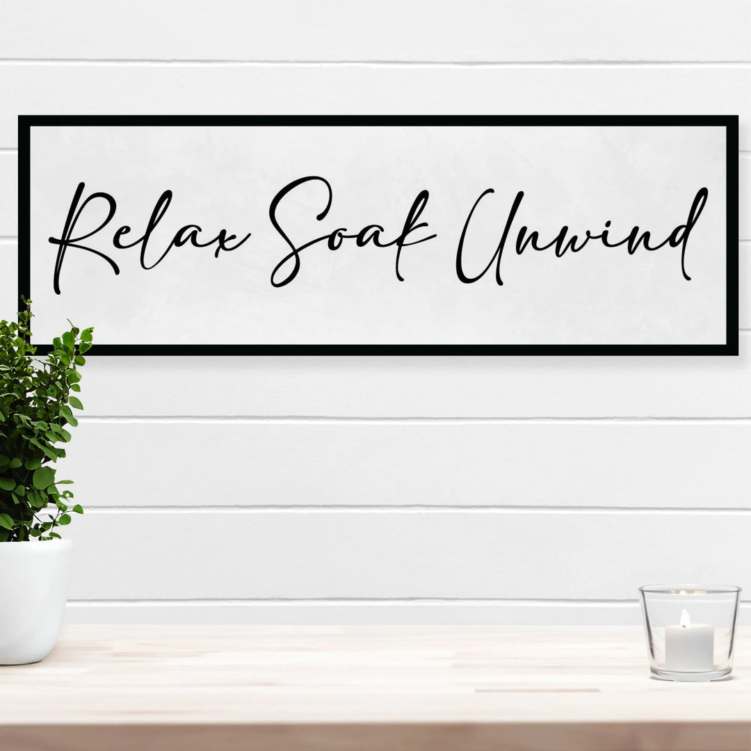 Relax Soak Bathroom Wall Decor - iCustomLabel