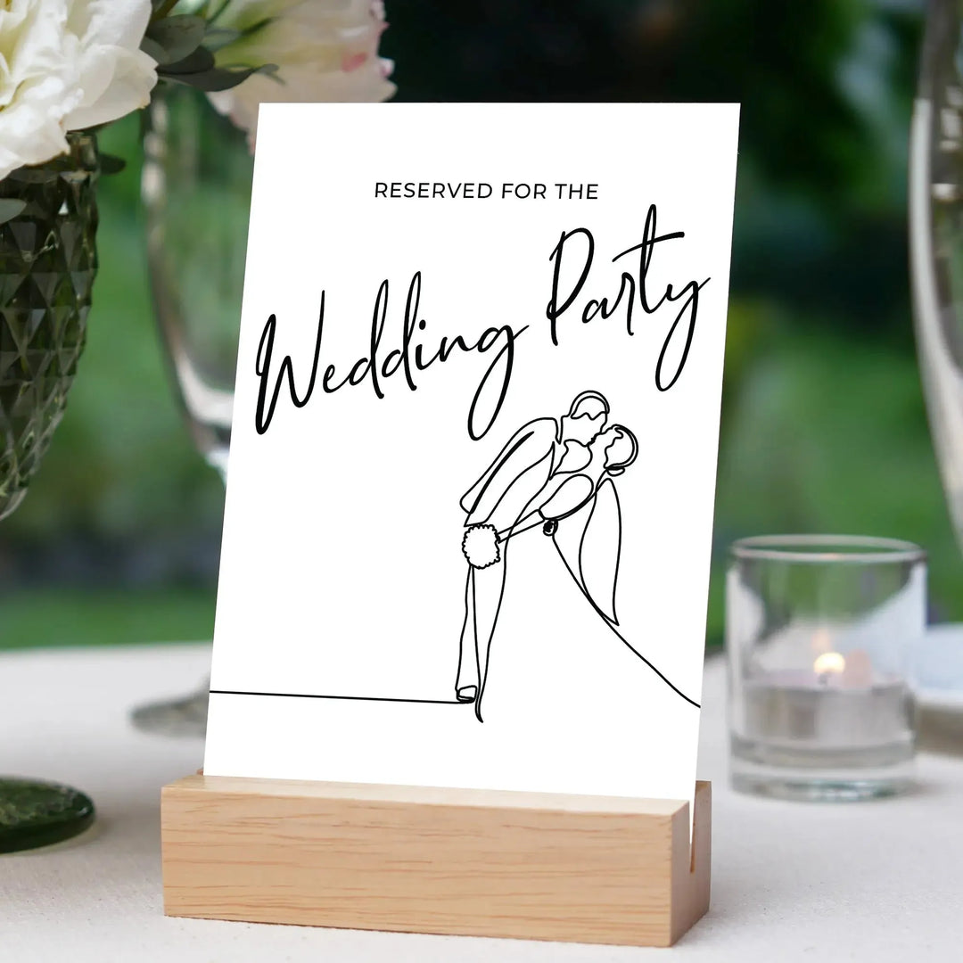 Reserved Wedding Table Sign - iCustomLabel