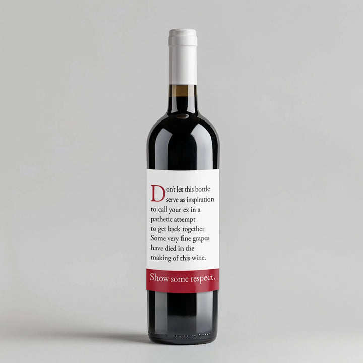 Respect The Grapes Wine Label - iCustomLabel