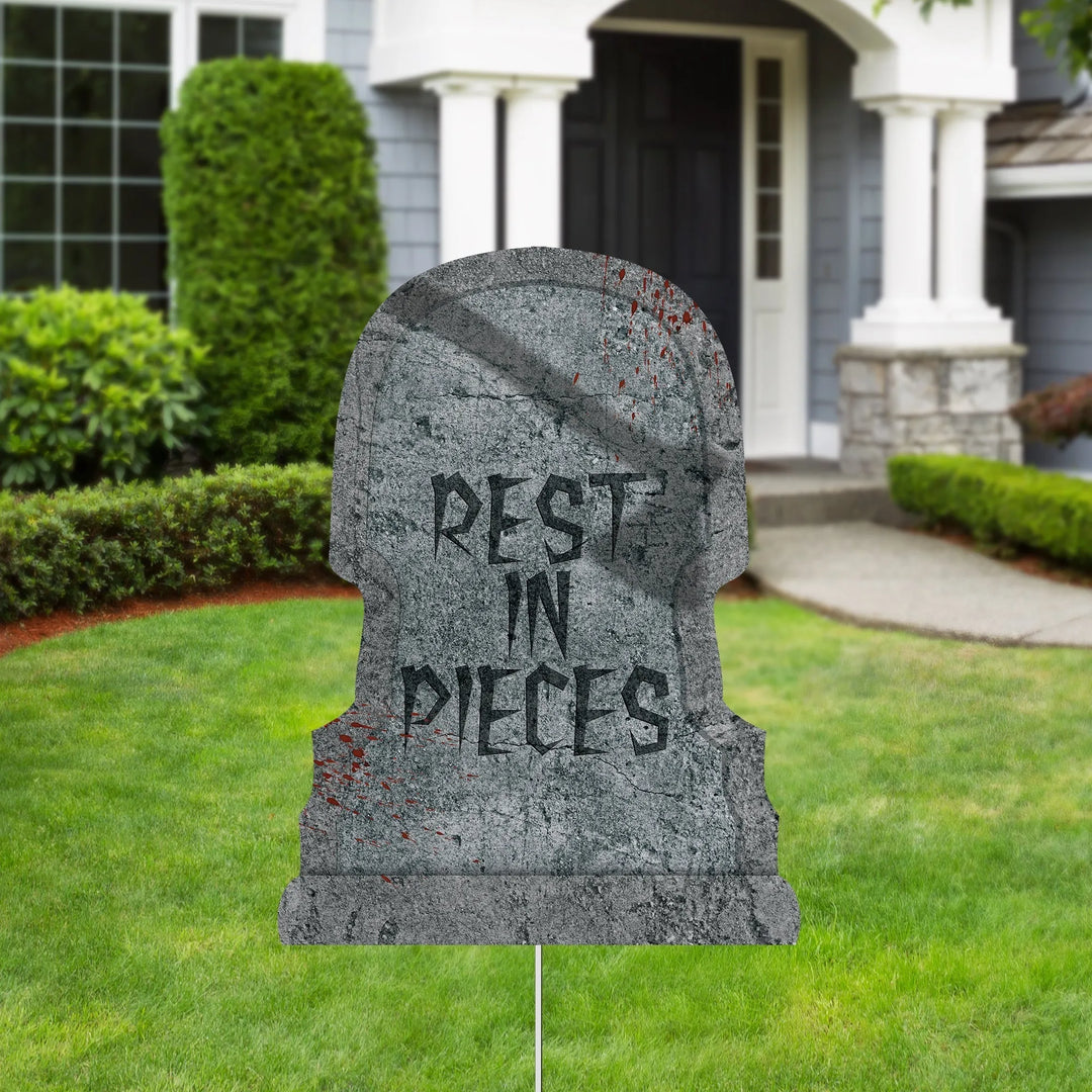 Rest in Pieces Halloween Yard Decorations - iCustomLabel