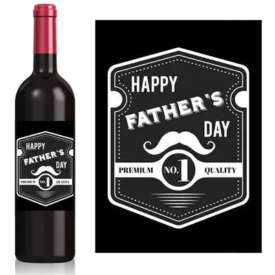 Retro Father's Day Wine Label - iCustomLabel