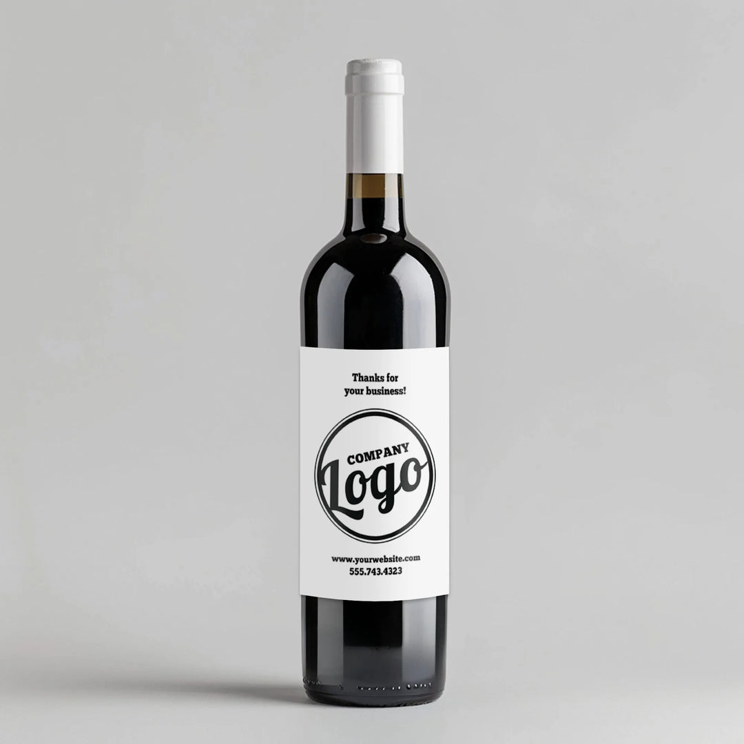 Retro Logo Business Wine Label - iCustomLabel