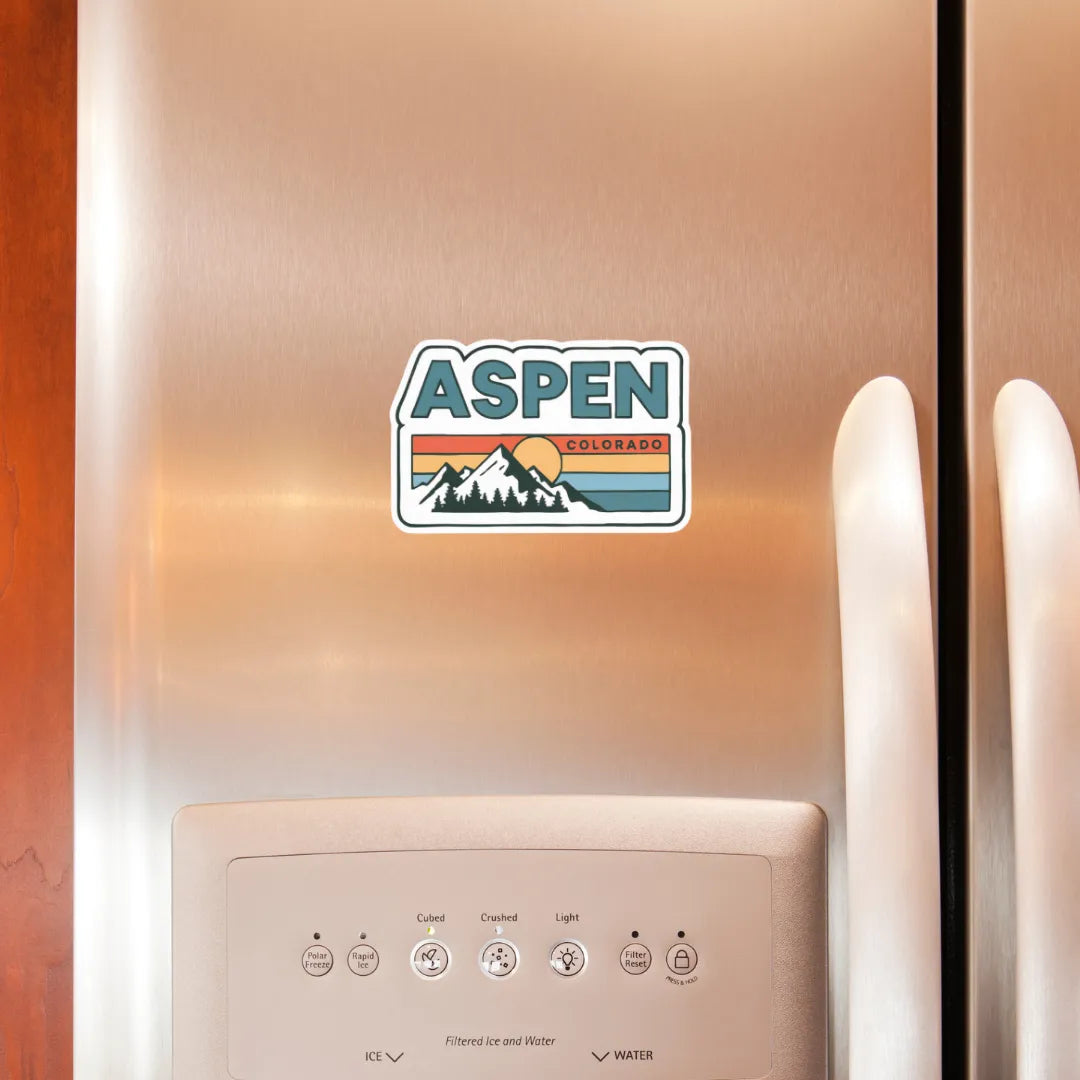 Retro Mountain Fridge Magnet - iCustomLabel