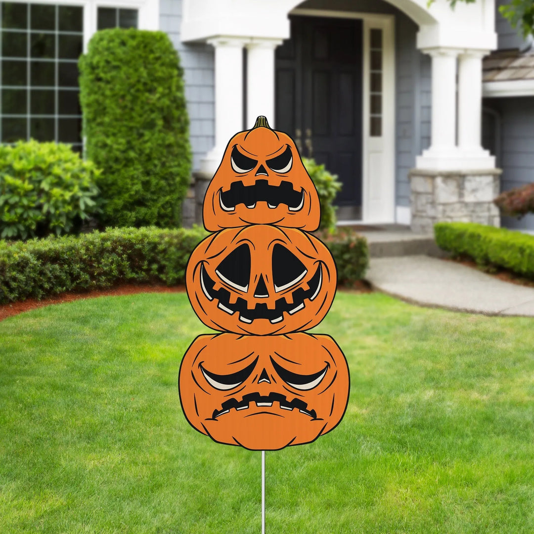 Retro Pumpkin Halloween Yard Decorations - iCustomLabel