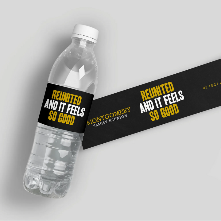 Reunited Water Bottle Labels - iCustomLabel