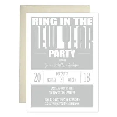 Ring In New Years Party Invitations - iCustomLabel