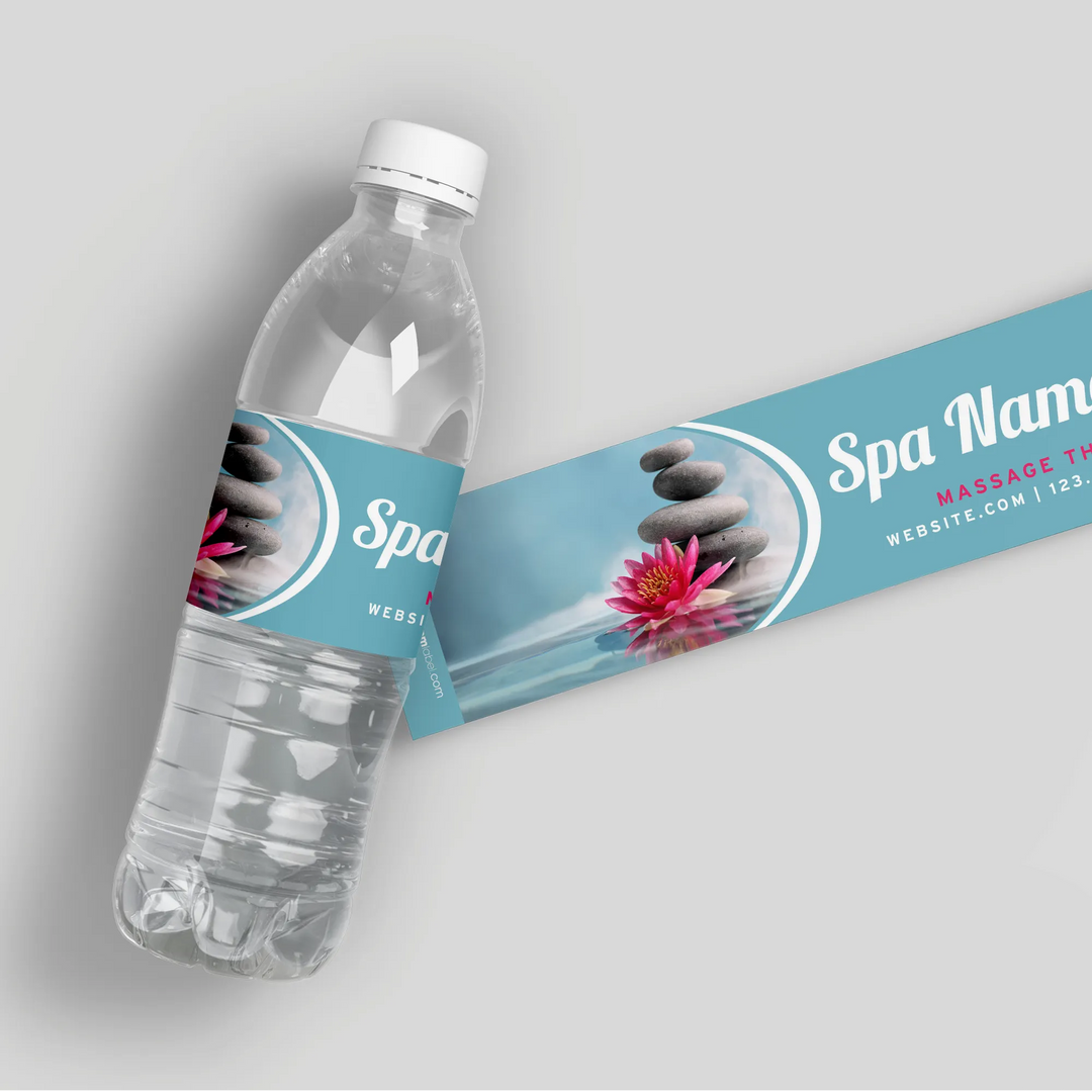 Rocks Spa Water Bottle Labels - iCustomLabel