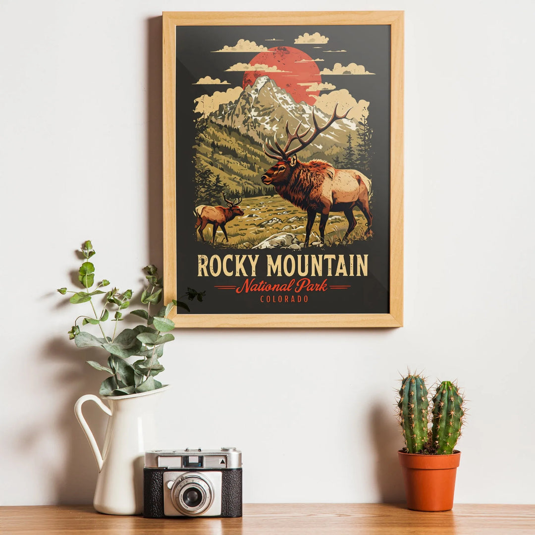 Rocky Mountain National Park Vintage Poster - iCustomLabel