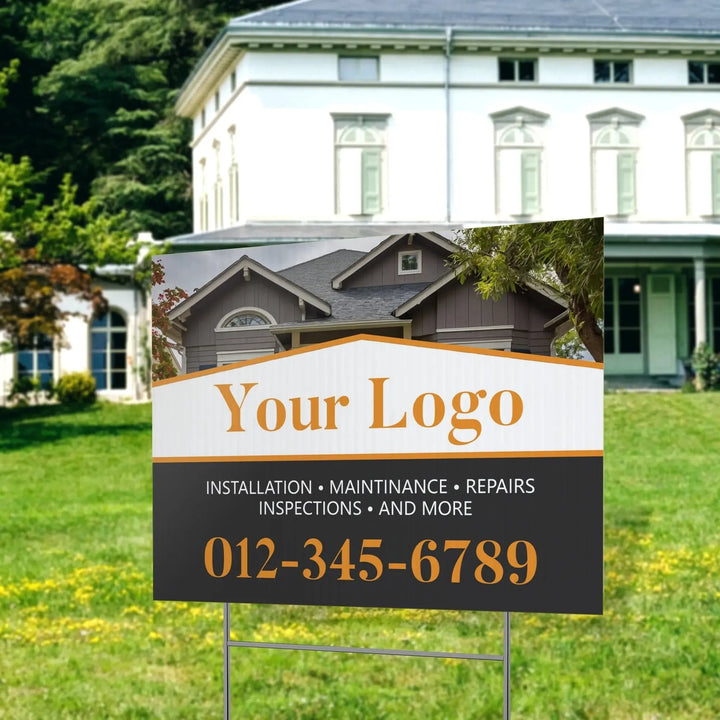 Roofing Company Yard Sign - iCustomLabel