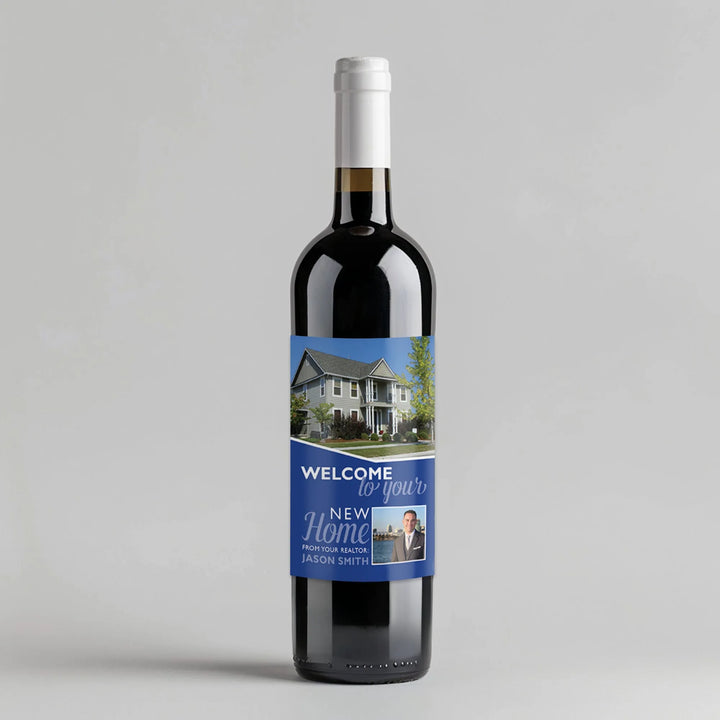 Royal Blue Realtor Wine Label - iCustomLabel