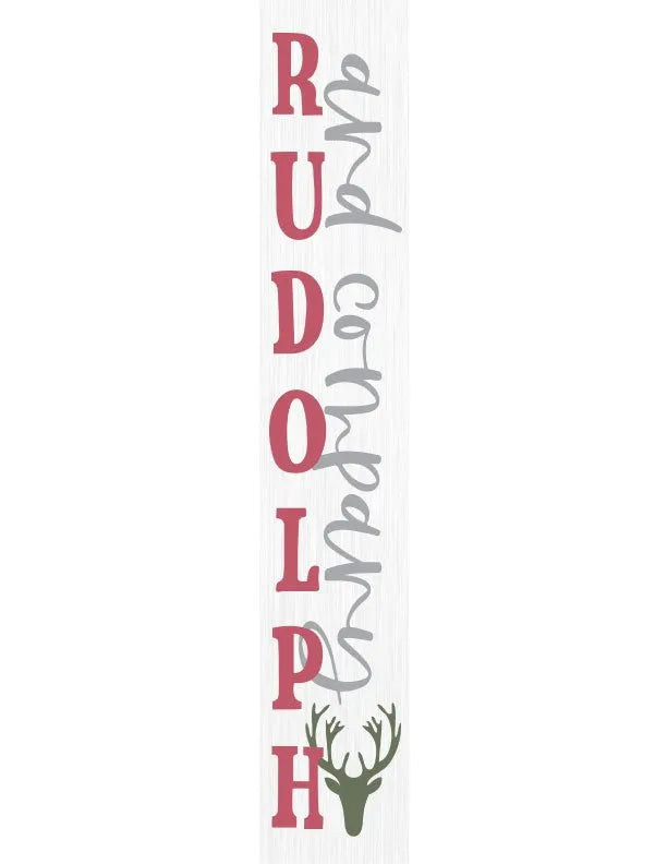 Rudolph Christmas Porch Sign - iCustomLabel