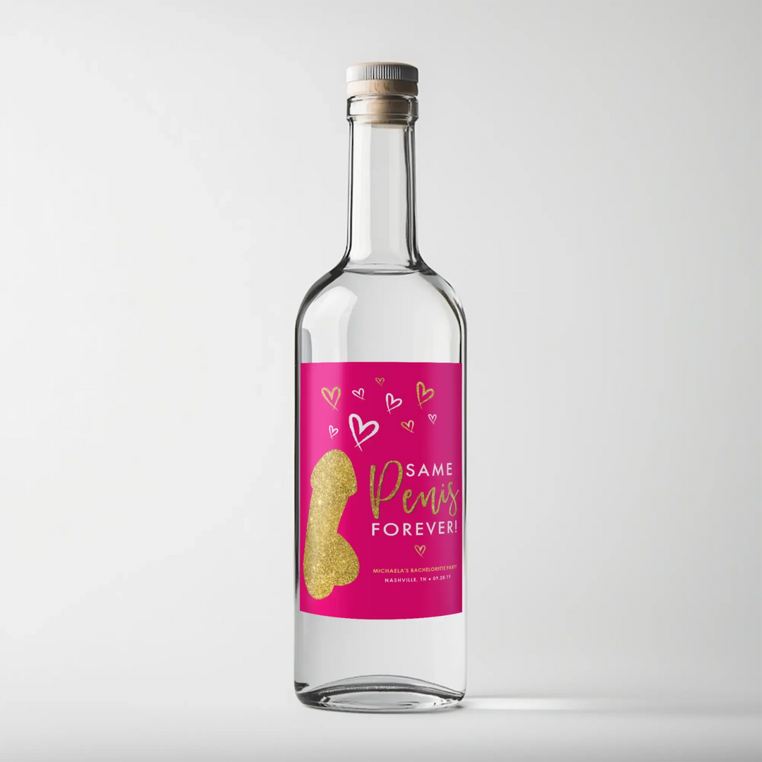 Same Penis Forever Liquor Label - iCustomLabel