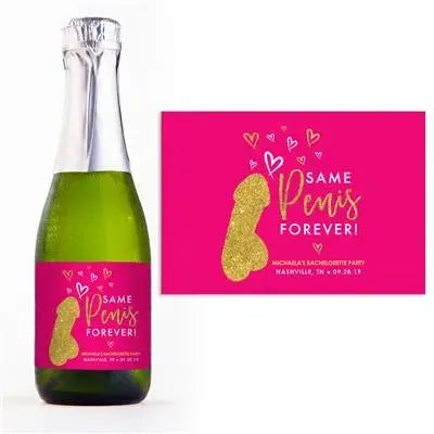 Same Penis Mini Champagne Split Label - iCustomLabel