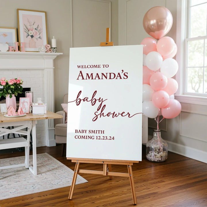 Script Baby Shower Sign - iCustomLabel