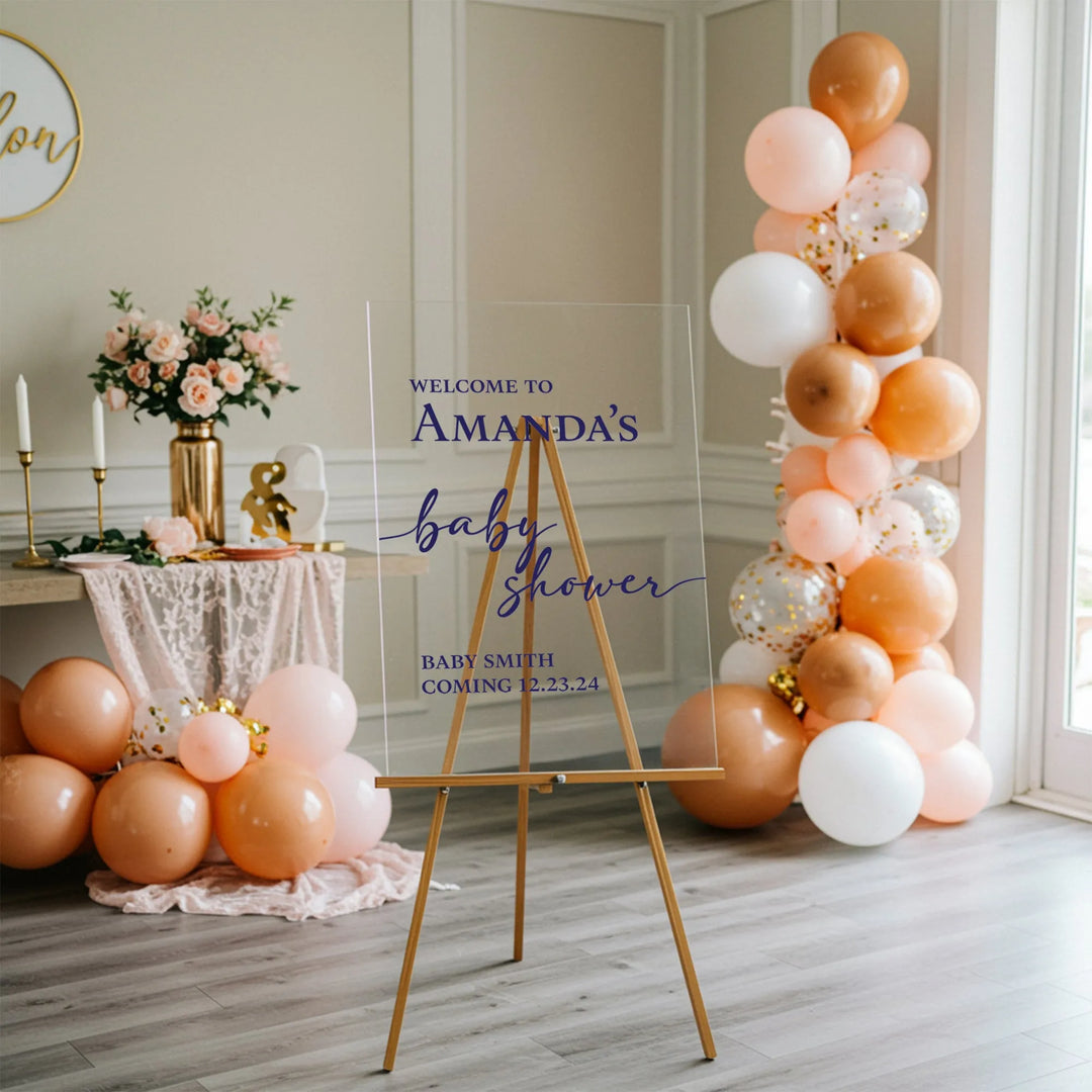 Script Baby Shower Sign - iCustomLabel