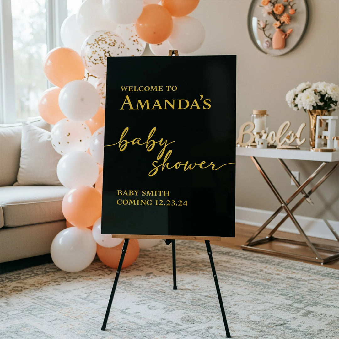 Script Baby Shower Sign - iCustomLabel