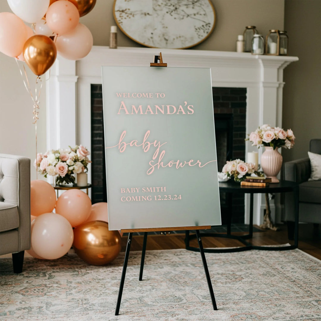 Script Baby Shower Sign - iCustomLabel