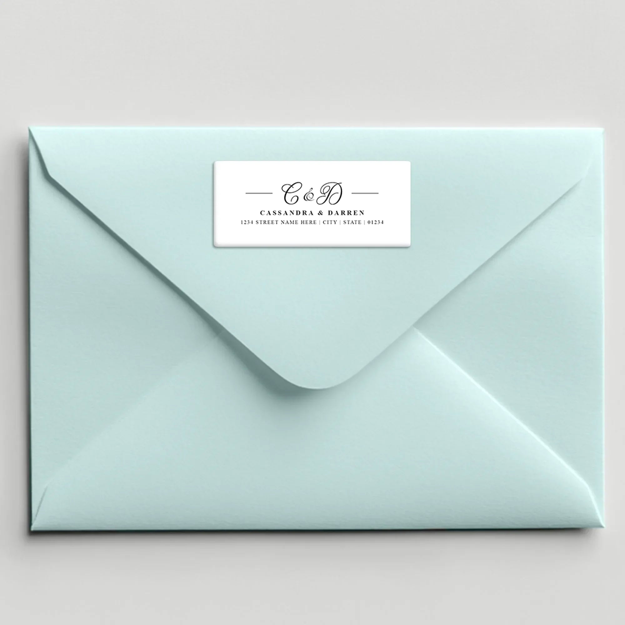 Script Lablled Script Initial Labels | Elegant Stationery – iCustomLabel