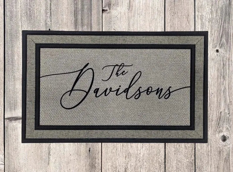 Script Name Door Mat - iCustomLabel