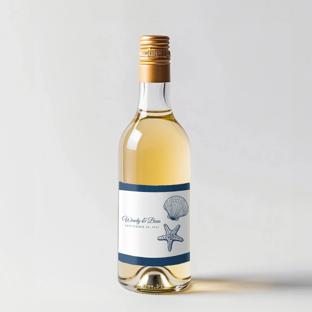 Sea Shell Mini Wine Label - iCustomLabel