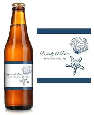 Sea Shells Beer Label - iCustomLabel