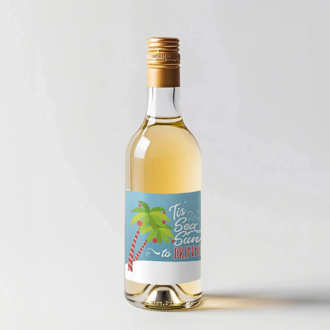 Sea-sun Christmas Mini Wine Label - iCustomLabel