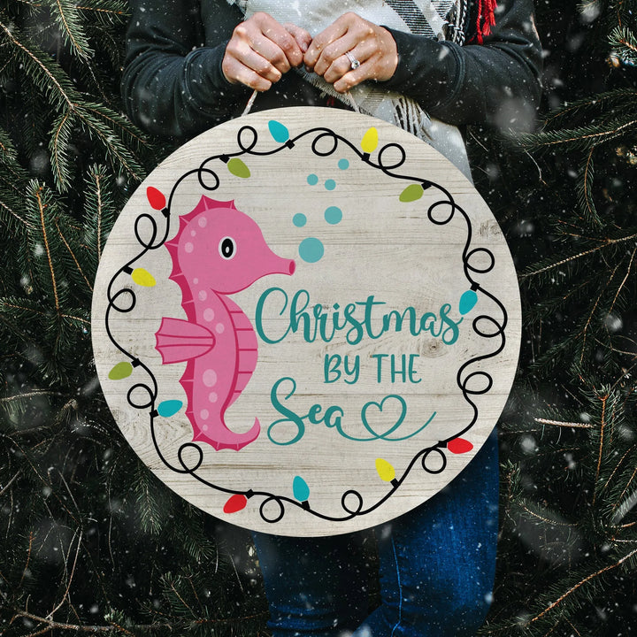 Seahorse By The Sea Christmas Door Decorations - iCustomLabel